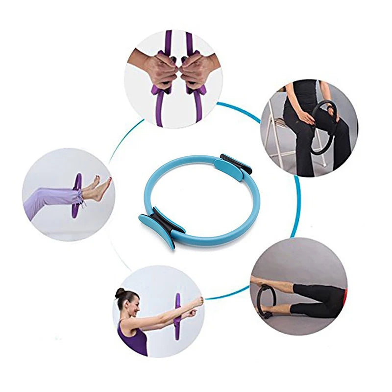 38CM Yoga Fitness Ring Circle Pilates Women Girl Exercise Home Resistance Elasticity Yoga Ring Circle Gym  Pilates Accessories