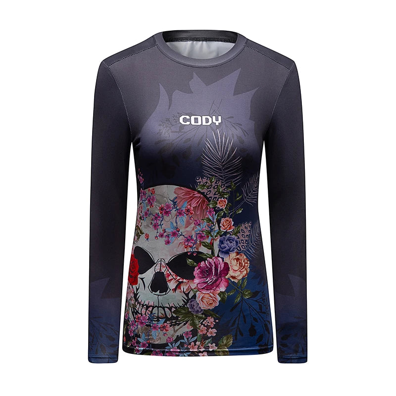 Rashguard Women MMA T-shirt New Skull 3D Printed Bjj Boxing Sport Tops Rash Guard Jiu jitsu Shirts Kickboxing Fitness Jerseys